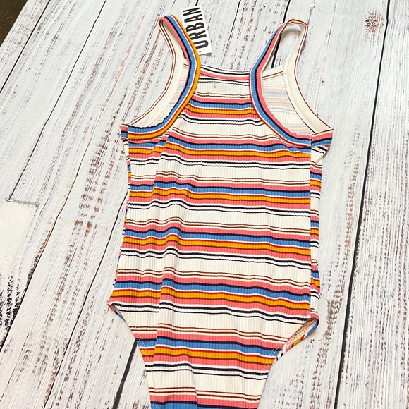 UO Out From Under Striped Bodysuit NWT - Small - Picture 4 of 5